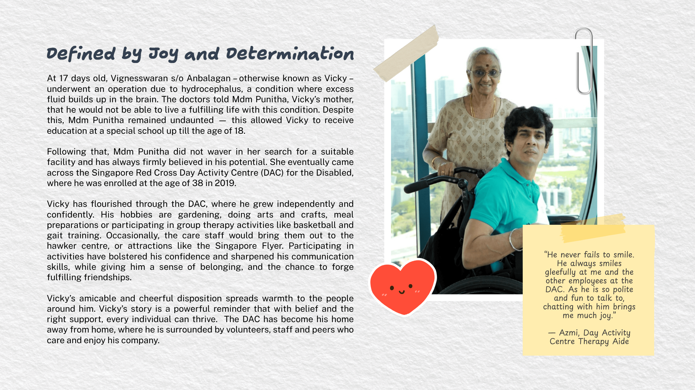 Singapore Red Cross Be Our Champion for Humanity Vicky