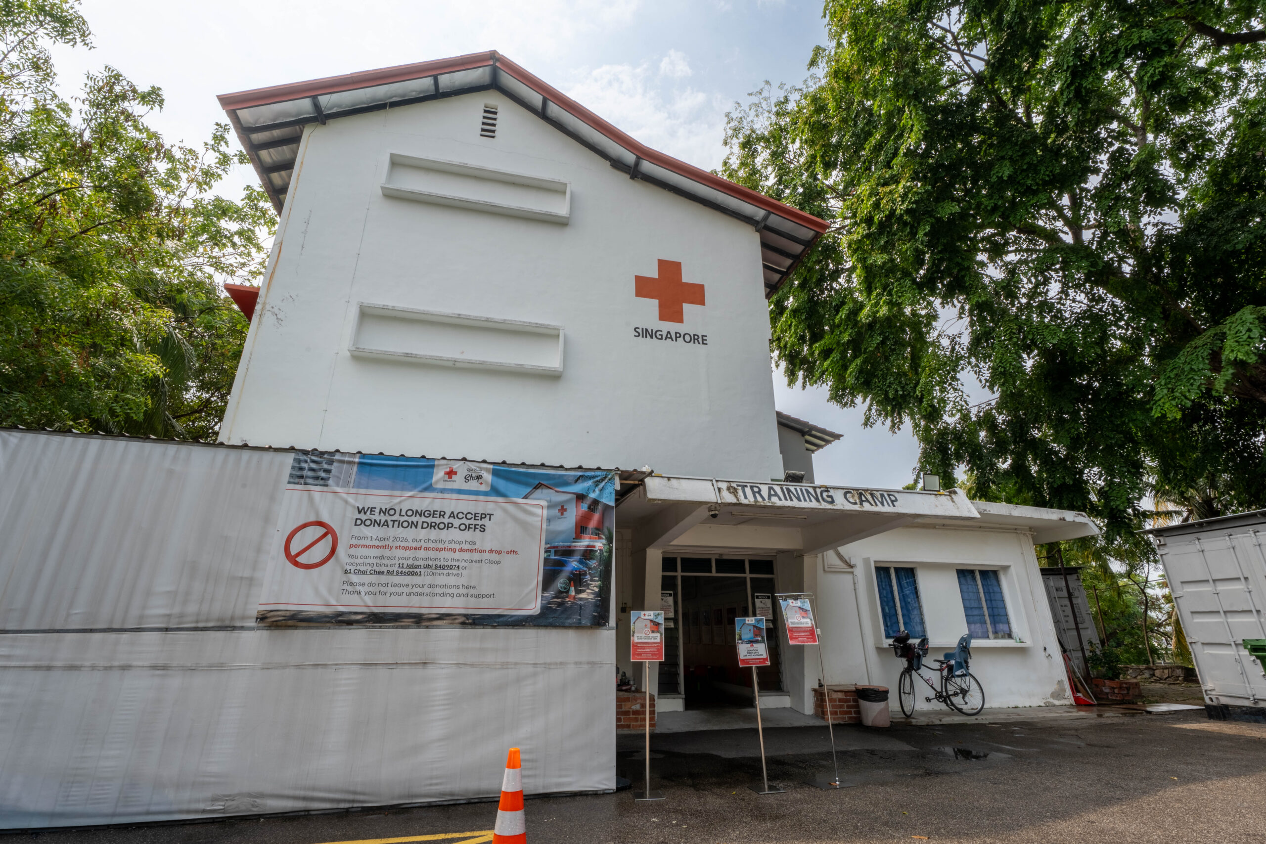 Photo of the front of Singapore Red Cross campsite