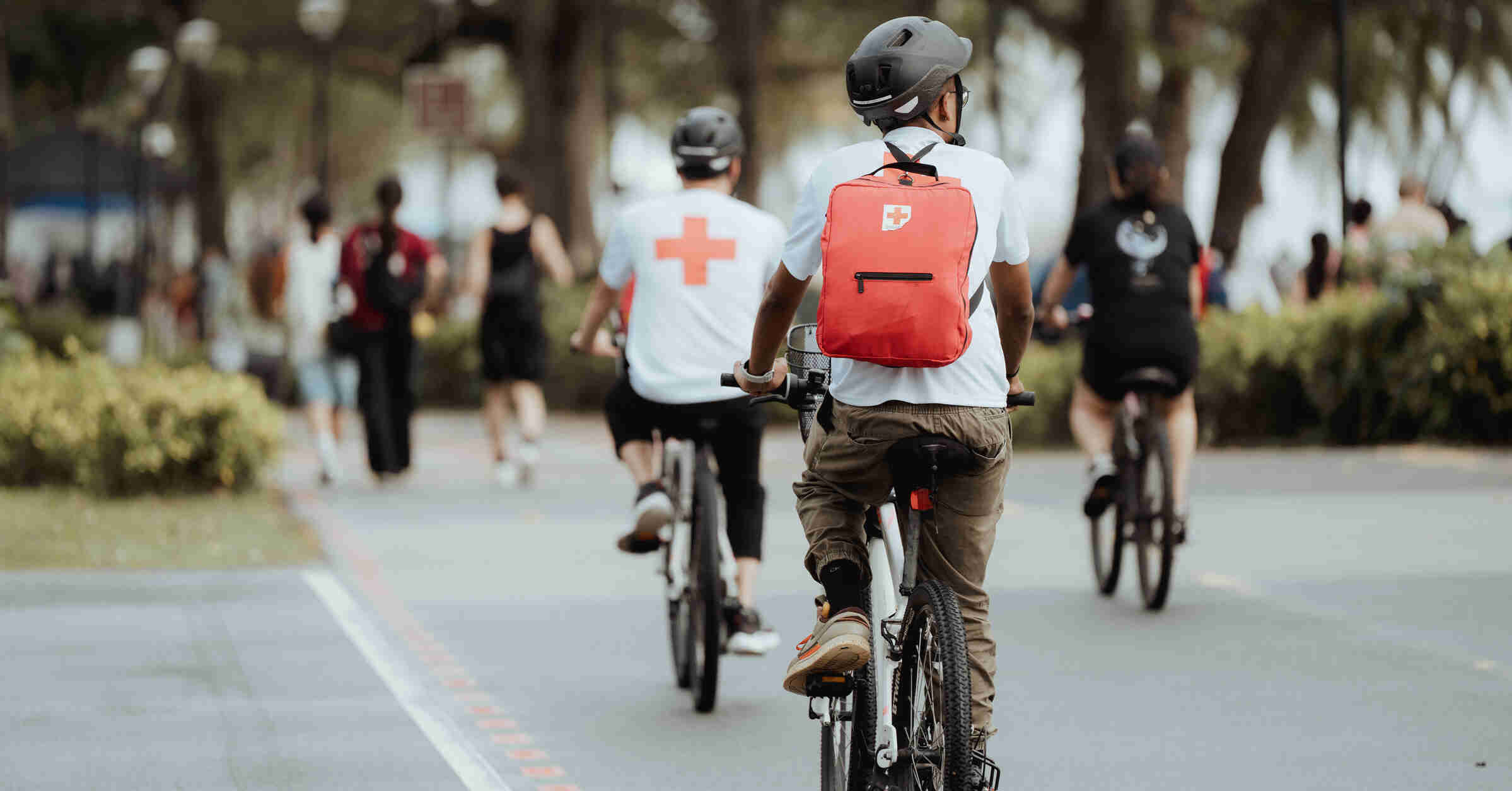 First Aider on Wheels patrolling one of Singapore’s national parks