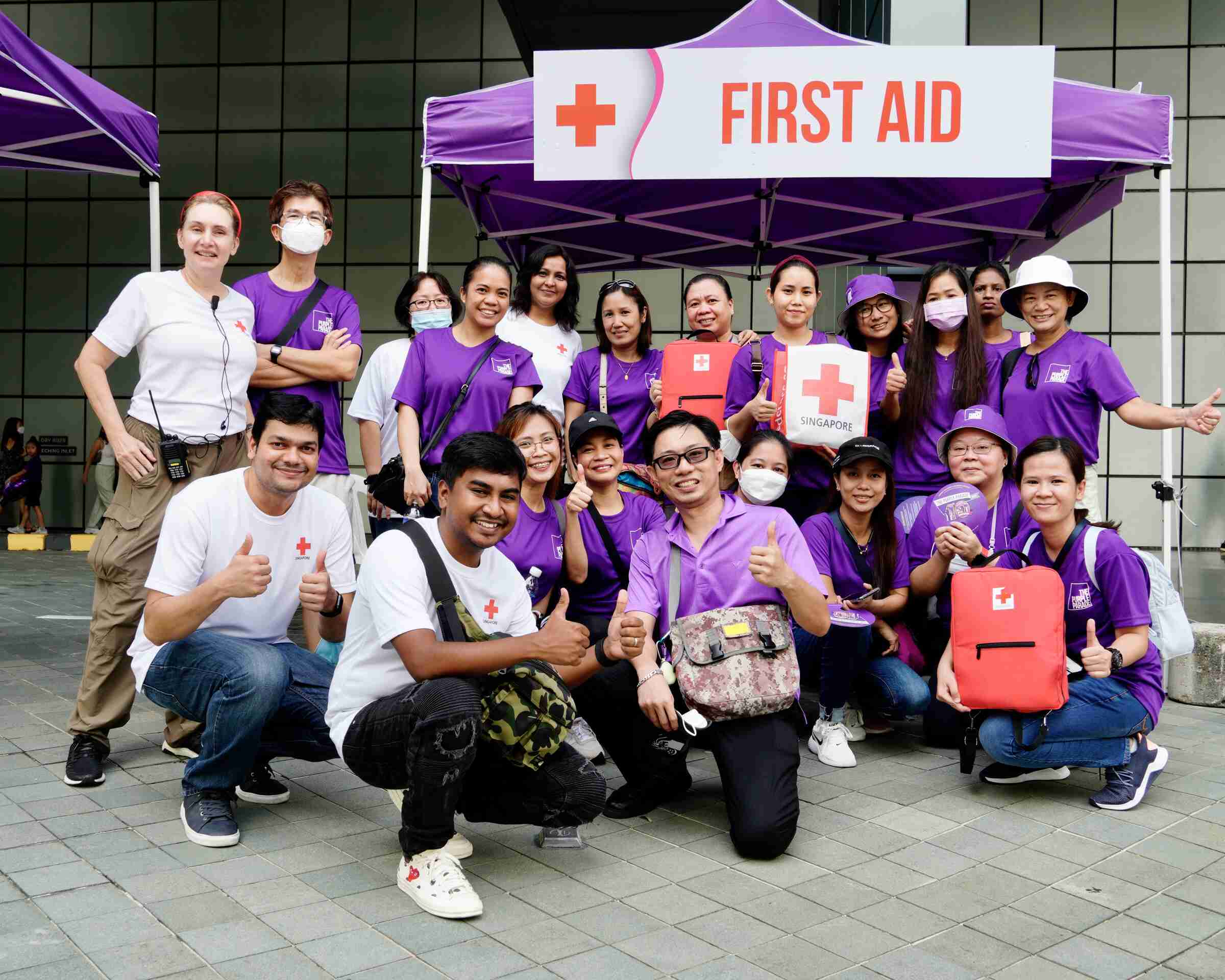 Community First Aiders at the Purple Parade’s first aid post