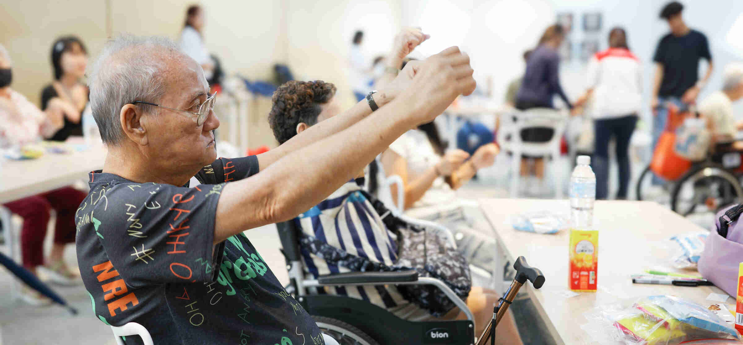 Seniors during ElderAid activities
