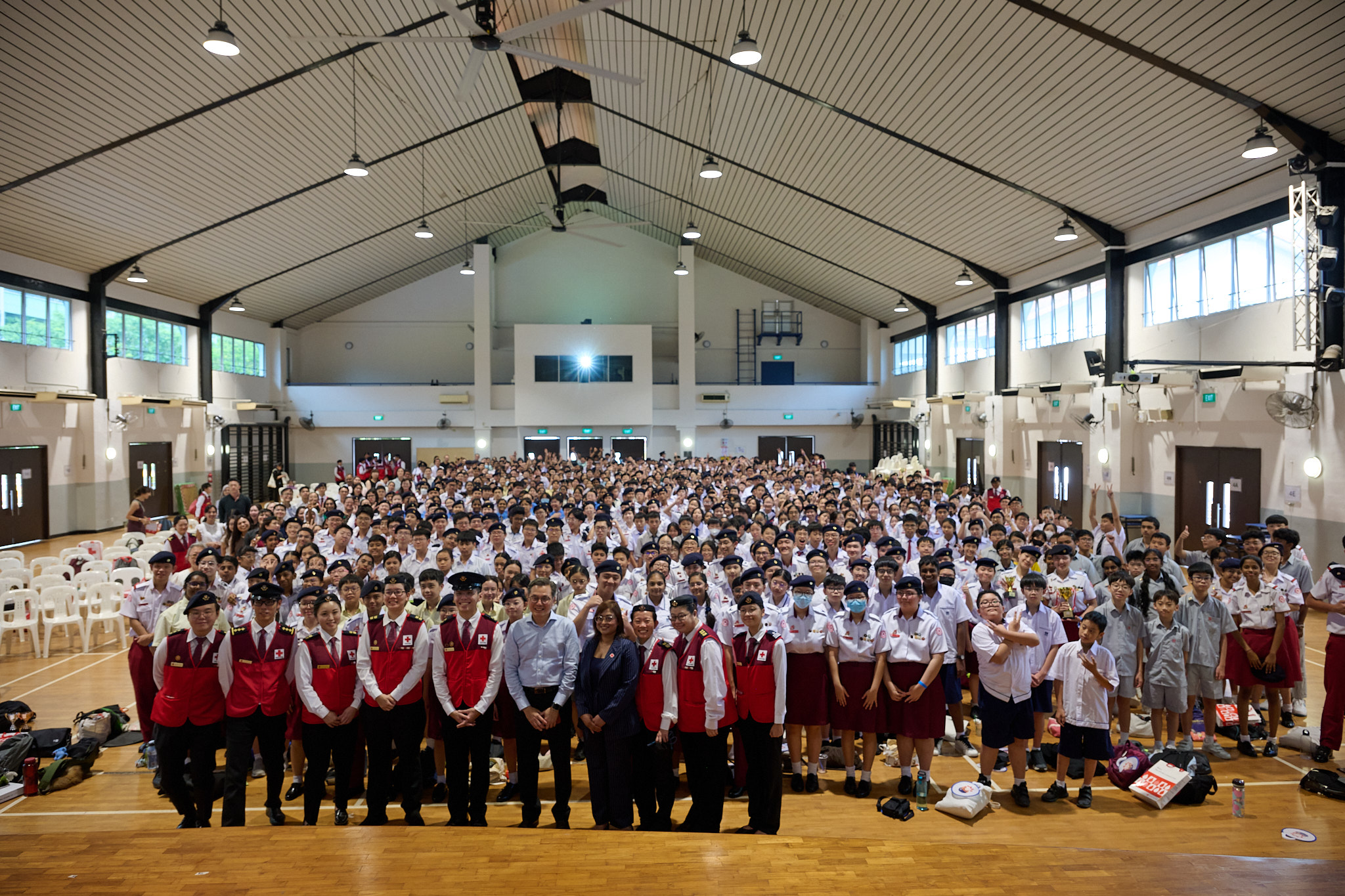 Group photo of our Singapore Red Cross Youth members at RCY World Red Cross Day 2025