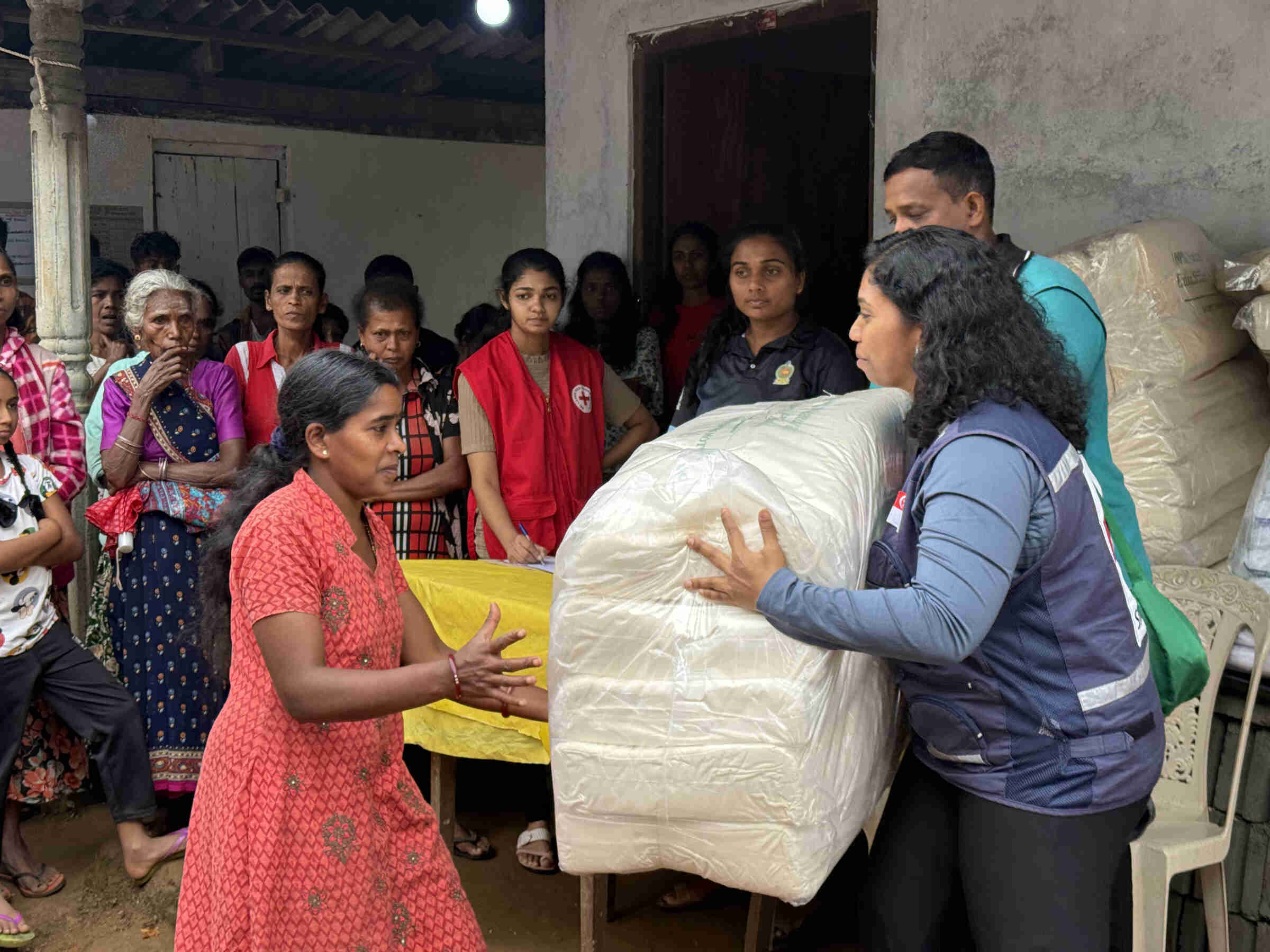 Distribution to affected communities by cyclone in Sri Lanka