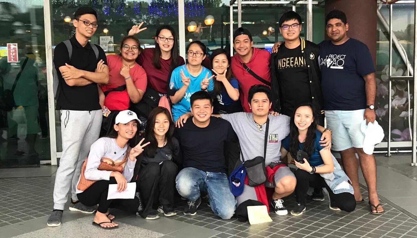 Red Cross Youth Chapters members posing for a group photo