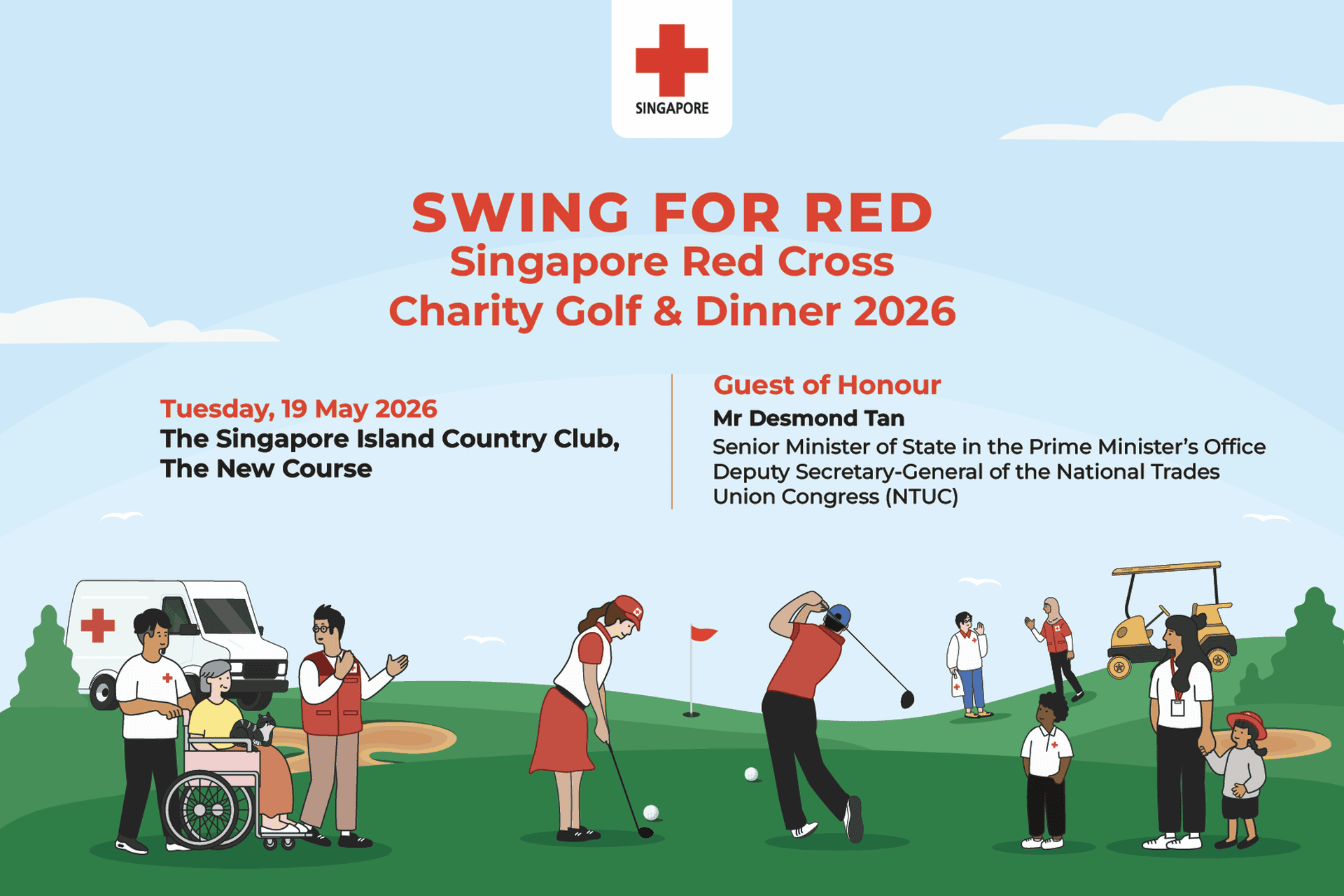 Singapore Red Cross Charity Golf & Dinner 2026 – Swing for Red