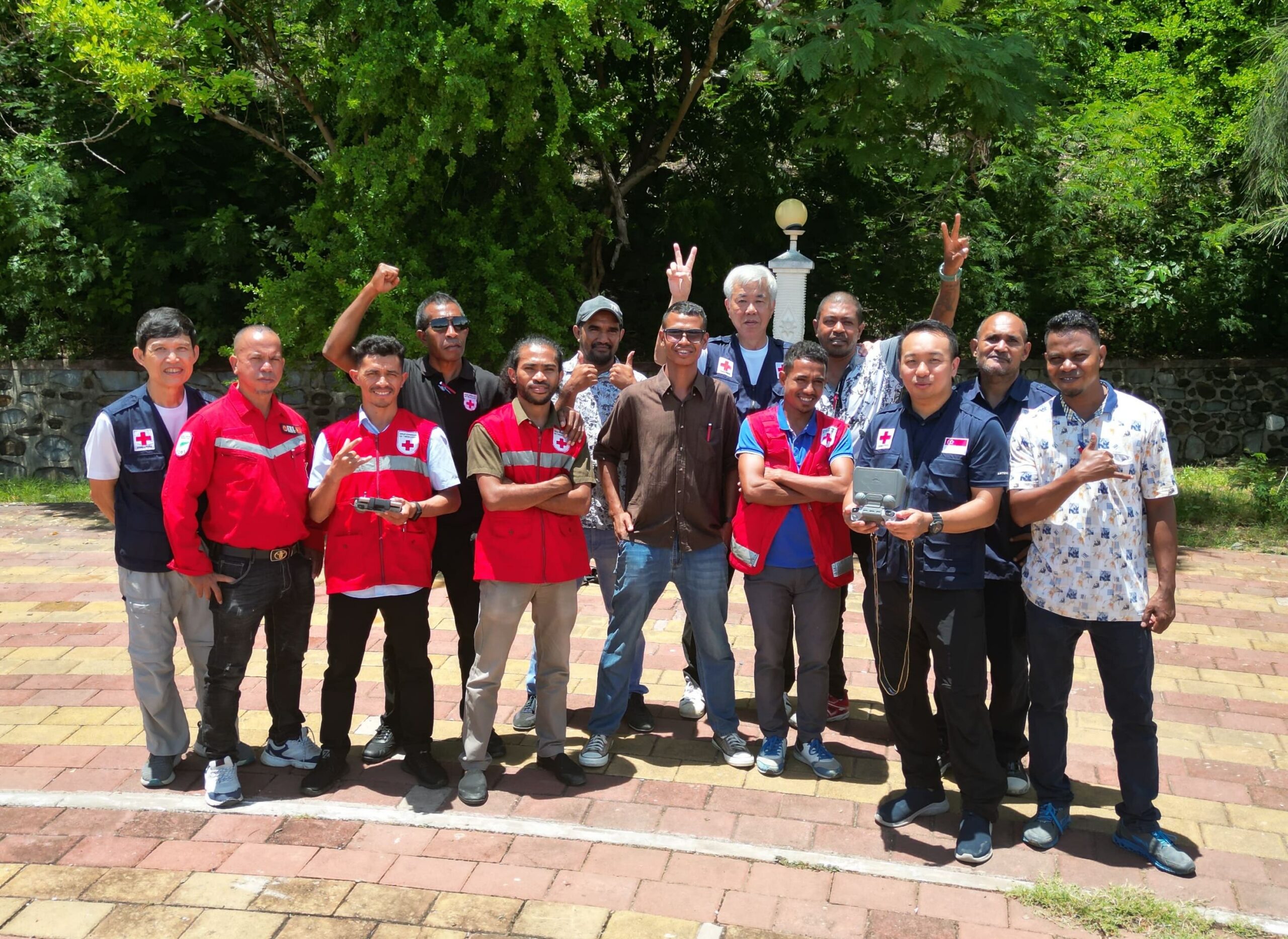 Singapore Red Cross Volunteer Leader Jason Ho Drone Training Timor Leste