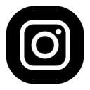 Stock Black and White Instagram Icon
