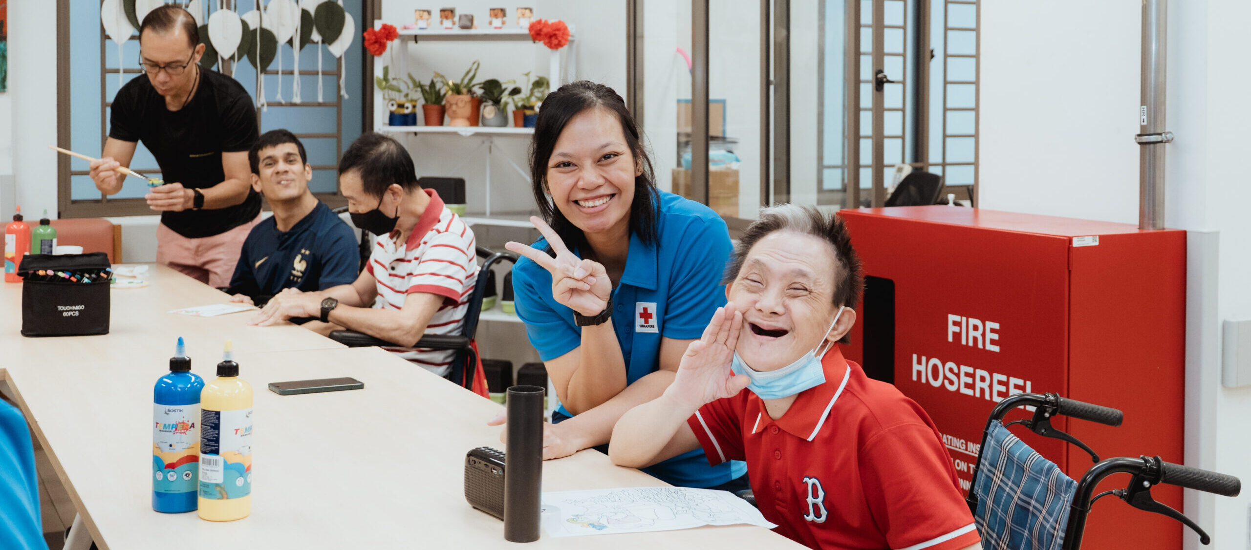 DAC staff with client